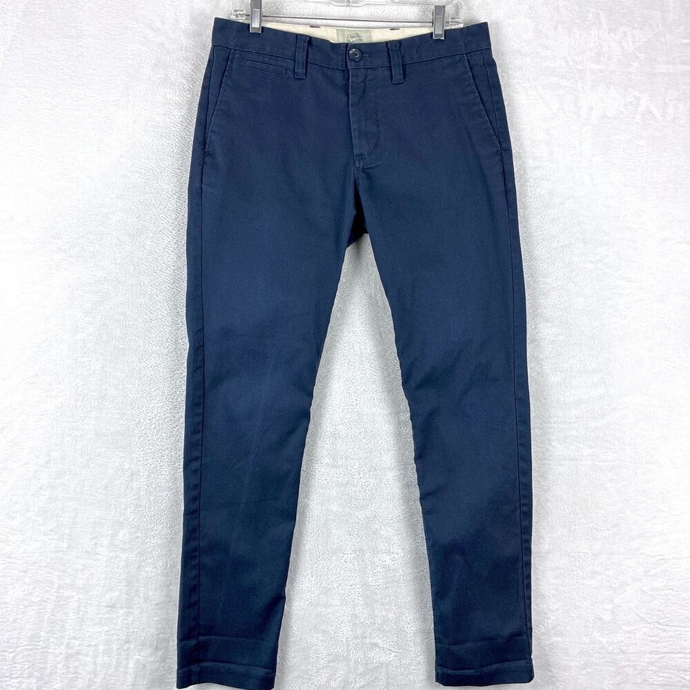 Deus Ex Machina Pants Men 32 Navy Ford Stretch Canvas Chino Motorcycles Workwear